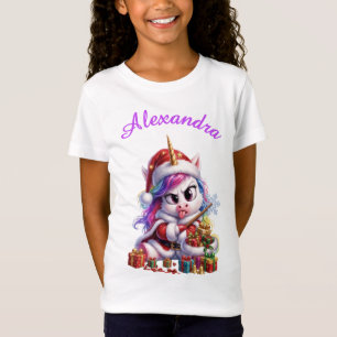Personalisierter lustiger mürrischer Weihnachtsman T-Shirt
