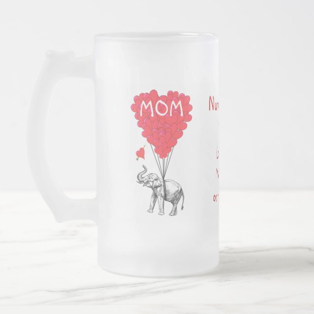 Personalisierter lustiger Muttertag Mattglas Bierglas (Links)