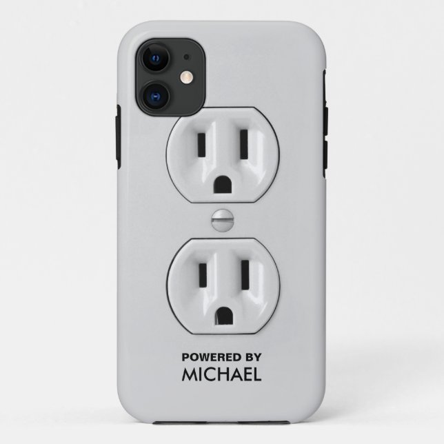 Personalisierter lustiger Power-Ausgang Case-Mate iPhone Hülle (Rückseite)