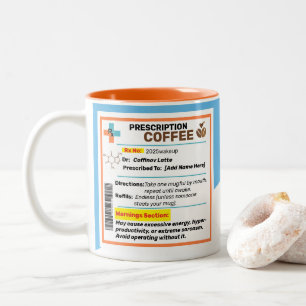 Personalisierter lustiger Rezept-Kaffee-Mug Zweifarbige Tasse