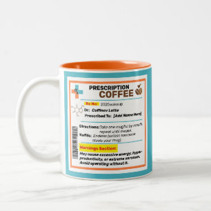 Personalisierter lustiger Rezept-Kaffee-Mug Zweifarbige Tasse