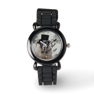 Personalisierter lustiger Schafcharakter Armbanduhr