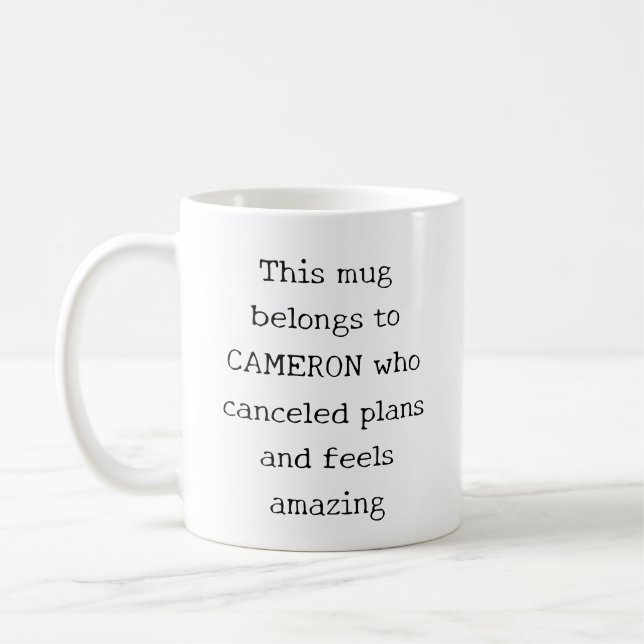 Personalisierter lustiger Zitat-Introvertierter-Ha Kaffeetasse (Links)
