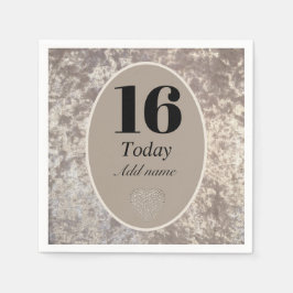 Personalisierter luxuriöser Samt Geburtstagsnapkin Serviette