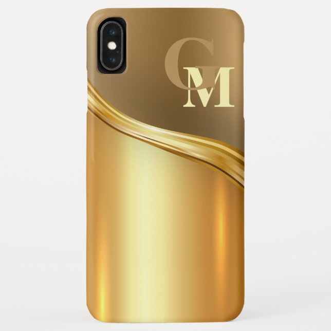 Personalisierter Luxus Blick modern Golden Case-Mate iPhone Hülle (Rückseite)