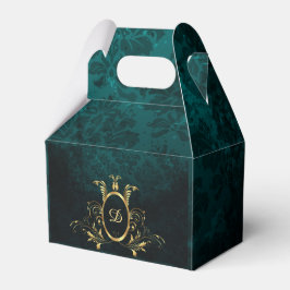 Personalisierter Luxus-Damaskus Goldrahmen Geschenkschachtel