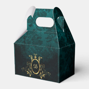 Personalisierter Luxus-Damaskus Goldrahmen Geschenkschachtel