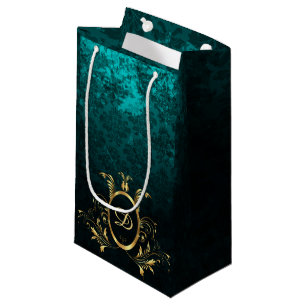 Personalisierter Luxus-Damaskus Goldrahmen Kleine Geschenktüte