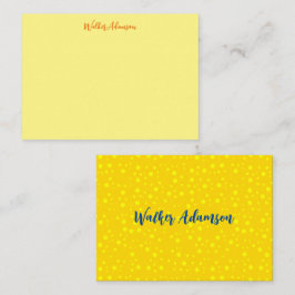 Personalisierter Luxus, eleganter goldgelber Name Mitteilungskarte