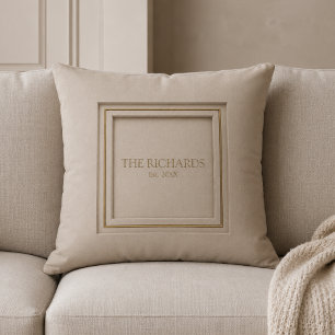 Personalisierter Luxus-Familienname Kissen
