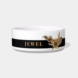 Personalisierter Luxus Golden Blume Elegante Klass Napf