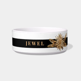 Personalisierter Luxus Golden Blume Elegante Klass Napf
