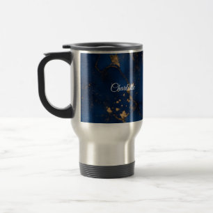 Personalisierter Luxus-Marmor-Muster-Tasse Reisebecher