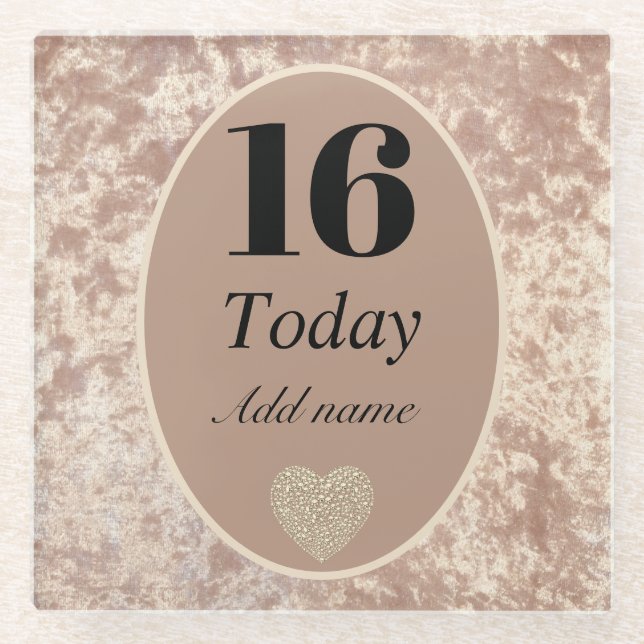 Personalisierter Luxus Samt Untersetzer Geschenk 1 (Vorderseite)