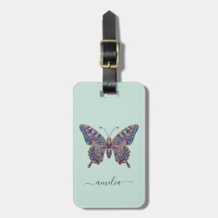 Personalisierter Luxus-Sprudelglitter-Schmetterlin Gepäckanhänger