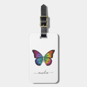 Personalisierter Luxus-Sprudelglitter-Schmetterlin Gepäckanhänger