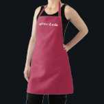 Personalisierter Magenta-individuelle Name-Text mi Schürze<br><div class="desc">Personalisierter individuelle Name Text monogramm solide schlichte Farbe minimalistisch moderne elegante viva magenta rosa und weiße Küche Schürze. Anpassen,  Personalisieren mit Namen,  Zitat,  Phrasen oder Text. Geeignet für Köche,  Koch,  Keramik,  Keramiken,  Handwerk,  Arbeit,  Küche,  Backen,  Grillen,  Grill,  sowie Geschäfte und Geschäfte etc.</div>