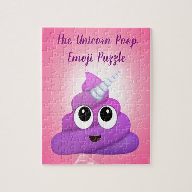 Personalisierter magischer Unicorn kacken Emoji (Vertikal)
