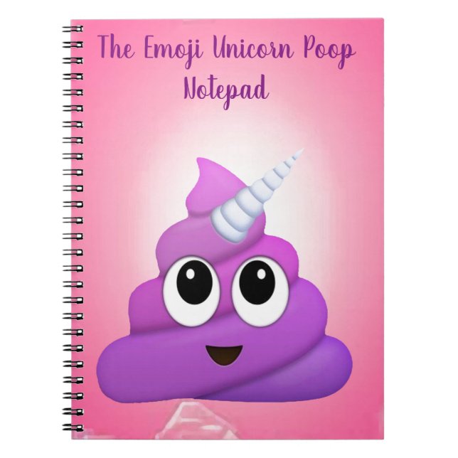 Personalisierter magischer Unicorn kacken Emoji Notizblock (Vorderseite)