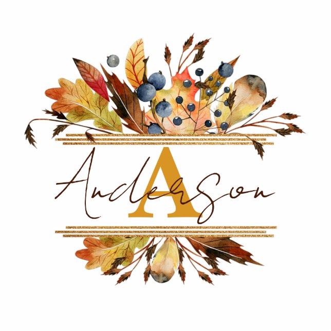 Personalisierter Magnet für Herbstblätter Fotoskulptur Magnet (Vorne)