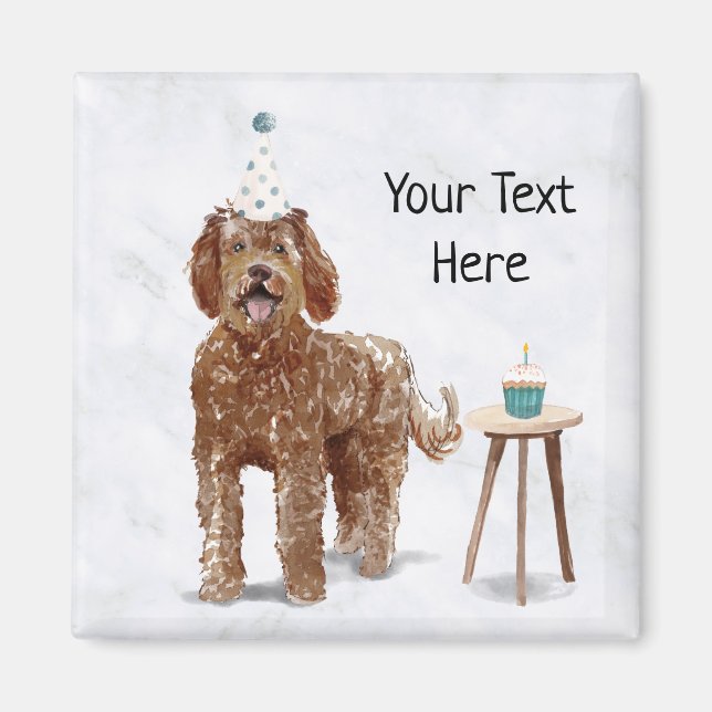 Personalisierter Magnet Labradoodle (Vorne)