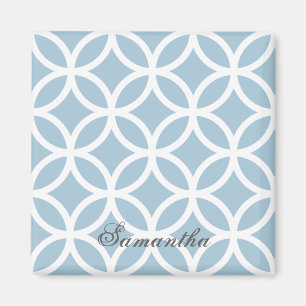 Personalisierter Magnet mit Blaudiamantmuster