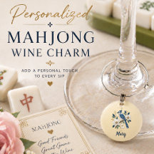 Personalisierter Mahjong-Vogel Elegantes Floraldes