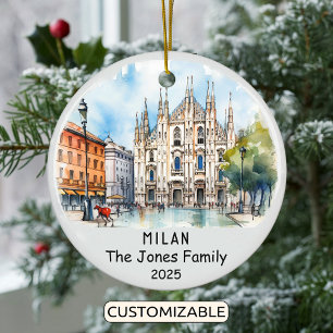 Personalisierter Mailänder Ornament, Italien Keramik Ornament