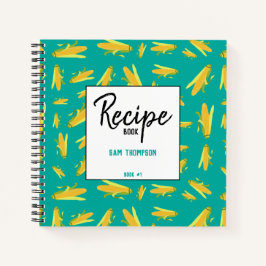 Personalisierter Mais auf dem Cob-Rezept-Kochbuch Notizbuch
