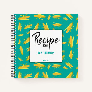 Personalisierter Mais auf dem Cob-Rezept-Kochbuch Notizbuch