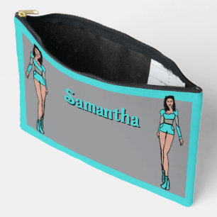 Personalisierter Majorette-Tänzer Aqua #2 Zubehörtasche