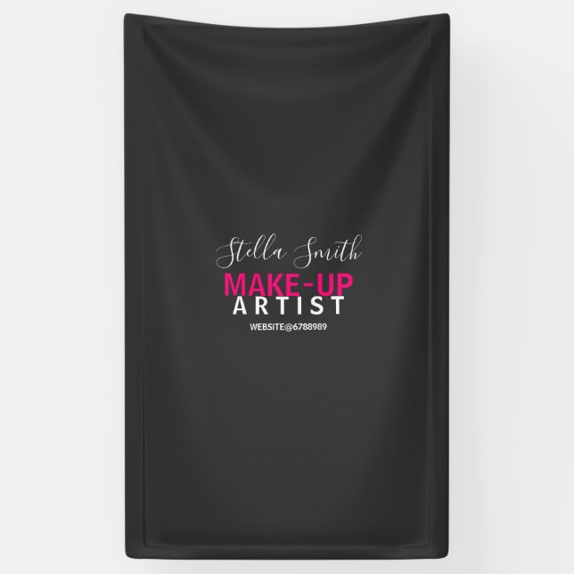 Personalisierter Makeup-Künstler-Standard Banner (Vertikal)
