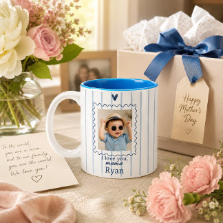 Personalisierter Mama-Becher mit Baby-Foto Zweifarbige Tasse