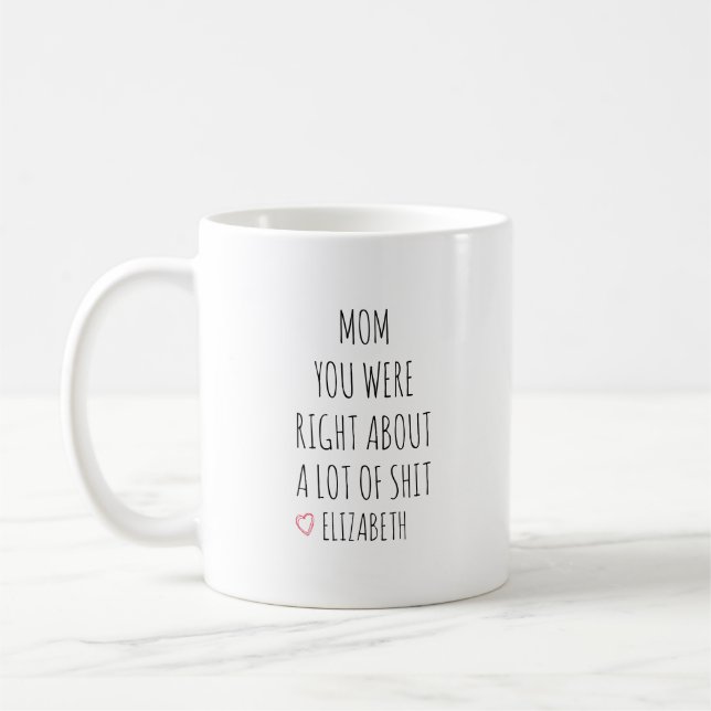 Personalisierter Mama Du Hattest Recht Becher  Kaffeetasse (Links)