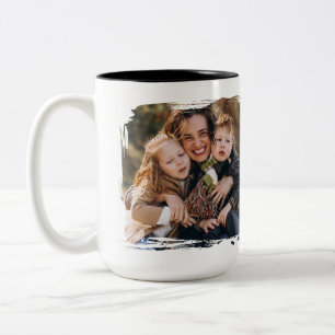 Personalisierter MAMA-Foto-Becher Beste Mama überh Zweifarbige Tasse