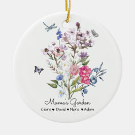 Personalisierter Mama-Garten Keramik Ornament