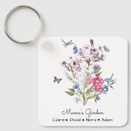 Personalisierter Mama-Garten Schlüsselanhänger