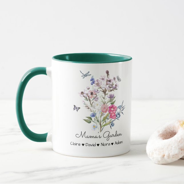 Personalisierter Mama-Garten Tasse (Mit Donut)
