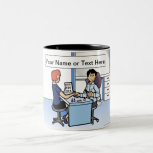 Personalisierter Maniküre, Nageltech - Männlicher Zweifarbige Tasse
