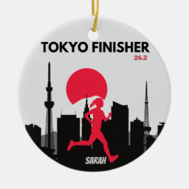 Personalisierter Marathon-Finisher von Tokio, Run Keramik Ornament