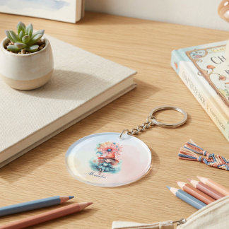 Personalisierter märchenhafter Hexen-Fee-Talisman Schlüsselanhänger