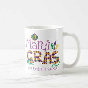 Personalisierter Mardi Gras Kaffeetasse
