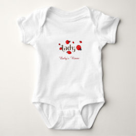 Personalisierter Marienkäfer mit individuellem Nam Baby Strampler