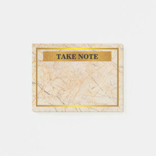 Personalisierter Marmor Notiz mit Goldgrenze