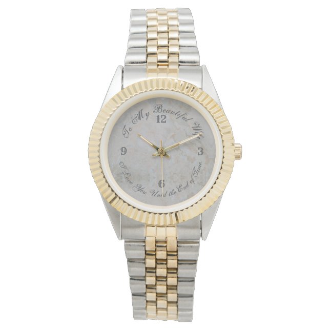 Personalisierter Marmor - wie Watch Armbanduhr (Vorderseite)