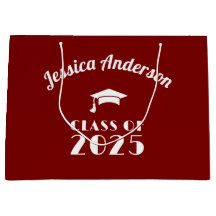 Personalisierter Maroon und weißer Abschluss