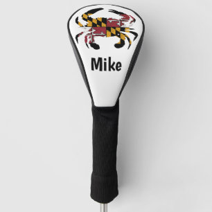 Personalisierter Maryland Flag Blue Crab Golf Headcover