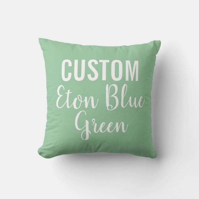 Personalisierter, maßgeschneiderter ETON-BLAU-GREE Kissen (Vorderseite)