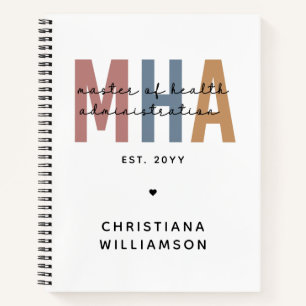 Personalisierter Master of Health Administration Notizbuch