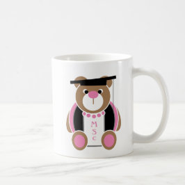 Personalisierter Master of Science niedlich Teddy Kaffeetasse